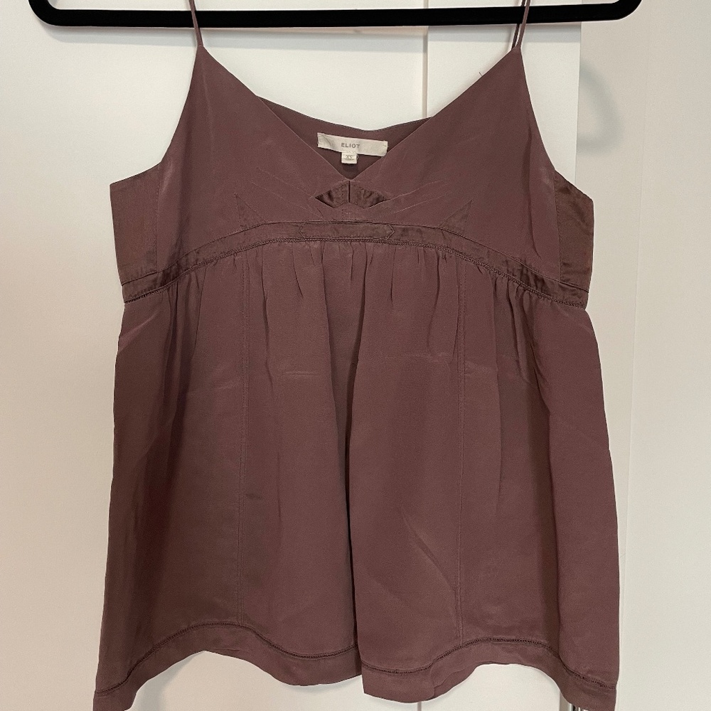 Madewell Brown Silk Top